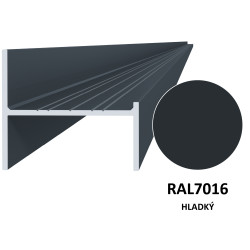 UT profil 50x44mm, L-6000mm, práškový lak, antracit RAL7016 UT profil 50x44mm, L-6000mm, práškový lak, antracit RAL7016
